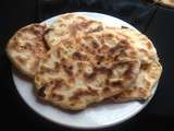 Naan au fromage et saumon ( pain indien)