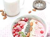 Smoothie bowl banane et framboises