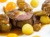 Magret de canard farci au foie gras, sauce au raisin de Philippe Etchebest