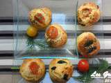 Muffins salés italiens (tomate, olive, parmesan)