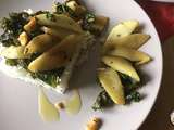 Poêlée de pommes et chou kale aux noix de cajou