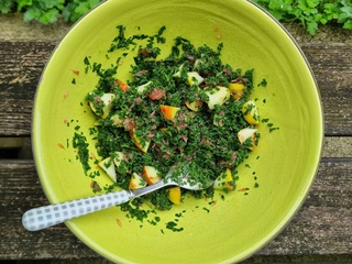 Taboulé de chou kale au pamplemousse