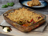 Crumble végétarien poivrons tomates