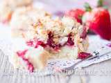 Gâteau aux fraises façon crumble