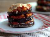 Millefeuille d’aubergines tomates mozzarella