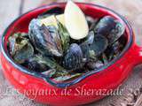 Moules à la crème au curcuma sans vin