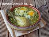 Tajine de poulet aux petits pois (mkhater) avec ma cocotte seb