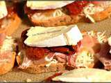 Tartines jambon / tomates séchées / reblochon