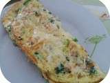 Omelette aux tiges d'oignons nouveaux