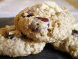 Biscuits avoine, cranberries et chocolat blanc