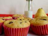 Muffins aux poires et pépites de chocolat