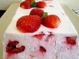 Terrine de fromage blanc vanille/ fraises