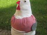 Poule boule en tissu