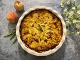 Clafoutis à la pêche et au romarin