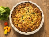 Clafoutis courgette, chèvre et jambon