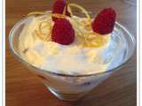 Coupe de framboises au lemon curd et mascarpone