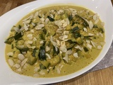 Curry de courgettes, amandes et lait de coco