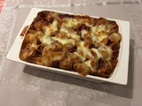 Gratin de pâtes au chorizo, mozzarella et origan