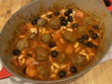 Haricots blancs aux boulettes de viande et aux olives