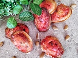 Madeleines aux pralines roses