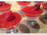 Panna cotta au coulis de fraises