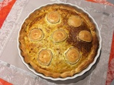 Quiche à la carotte, cumin, lait de coco et chèvre