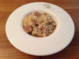 Risotto à la saucisse et au romarin