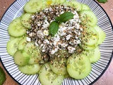 Salade de concombre, feta et zaatar