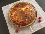 Tarte aux tomates cerises, ricotta et origan