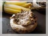 Champignons farcis tartinade ail et fines herbes