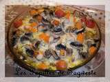 Clafoutis ww aux tomates cerises, champignons et surimis