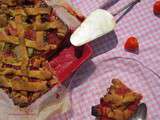 Rhubarb and strawberry pie