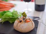 Bread Bowl aux légumes rôtis, sauce miso