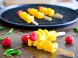 Brochettes de mangue au miel