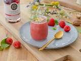 Gaspacho de tomates aux framboises