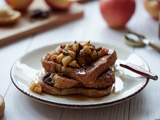 Pain perdu aux pommes et caramel au beurre salé