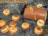 Mac'Halloween (macarons abricot-praliné)