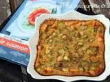 1 livre 1 recette - Clafoutis de courgettes et saumon