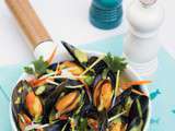 Moules de bouchot aux légumes et aromates