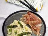 Risotto aux asperges vertes et jambon de Parme