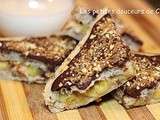 Sandwich croquant banane chocolat