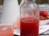 Sirop de fraise et de rhubarbe