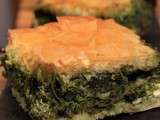 Spanakopita, feuilleté grec aux épinards et féta