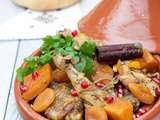 Tajine de pintade à la courge et aux abricots secs