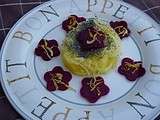 Salade courge spaghetti et aspic de goyave pomme coco