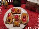 Tartines avocat et saumon