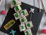 Gateau d'anniversaire marelle #brownies au chocolat blanc