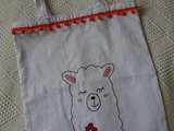 Tote bag Lama #broderie