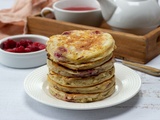 Pancakes fluffy framboise chocolat blanc