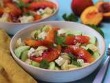 Salade de pates nectarine feta